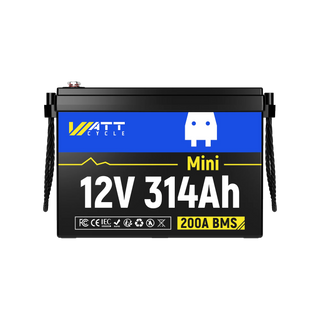 [👍 Bestseller] WattCycle 12V 314Ah Mini Basic LiFePO₄ Battery – Compact Size, High Capacity