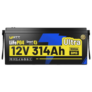 ⚡️Flash Sale: $499.99⚡️WattCycle 12V 314Ah Ultra Bluetooth LiFePO₄ Battery with 300A BMS