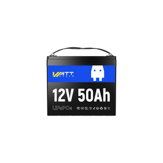 WattCycle 12V 50Ah LiFePO4 Battery for Fish Finder, LiveScope & Kayak Fishing