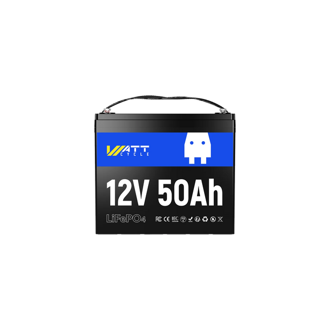 WattCycle 12V 50Ah TM LiFePO4 Battery for Fish Finder, LiveScope & Kayak Fishing