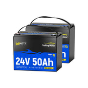 WattCycle 24V 50Ah TM Bluetooth LiFePO4 Battery for 70-100lb Marine Trolling Motor