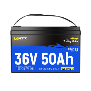 WattCycle 36V 50Ah TM Bluetooth LiFePO4 Battery for 100-120lb Trolling Motor