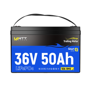 WattCycle 36V 50Ah TM Bluetooth LiFePO4 Battery for 100-120lb Trolling Motor