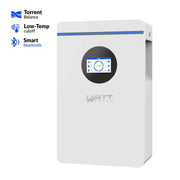 WattCycle 5.12kWh 48V 100Ah Wall-Mount Bluetooth LiFePO4 Battery – Active Balancing | RS485/CAN