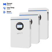WattCycle 5.12kWh 48V 100Ah Wall-Mount Bluetooth LiFePO4 Battery – Active Balancing | RS485/CAN
