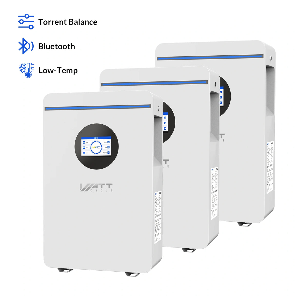 ⚡️Launch Early Bird: $799⚡️WattCycle 5.12kWh 48V 100Ah Wall-Mounted LiFePO4 Battery with Smart BMS, Bluetooth, Active Balancing & Communication