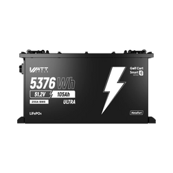 [Free Monitor] Wattcycle 48V 105Ah Golf Cart Bluetooth LiFePO₄ Lithium Battery – 250A BMS for High Torque & Hills