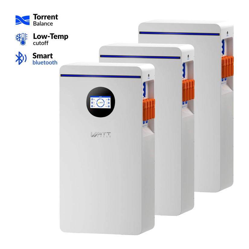 WattCycle 16kWh 48V 314Ah Floor Standing Bluetooth LiFePO4 - Active Balancing | CAN/RS485