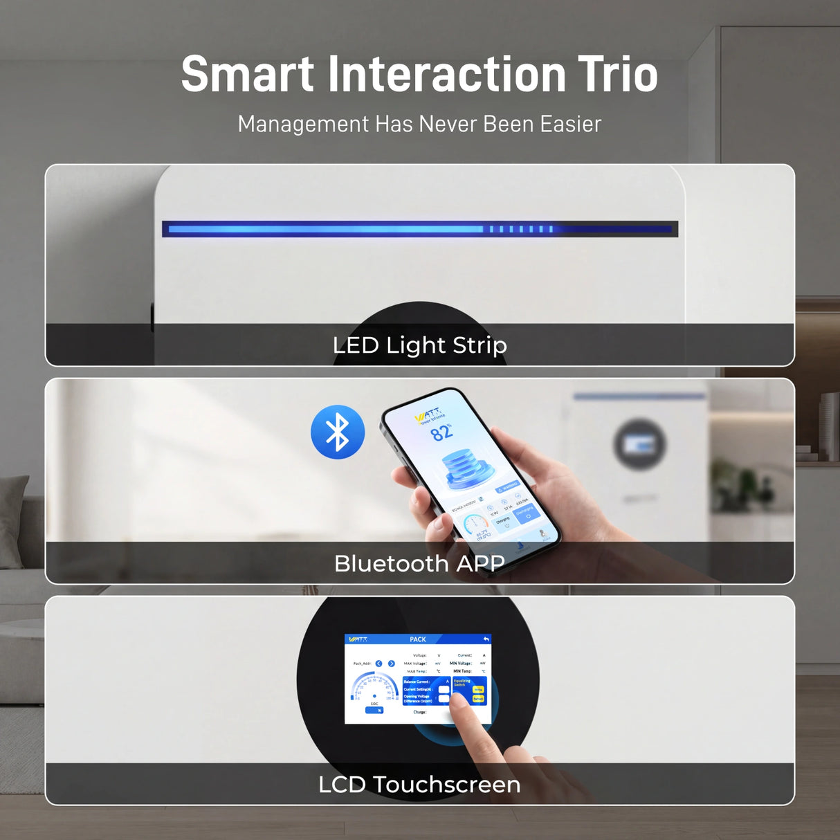 ⚡️Launch Early Bird: $1,999⚡️WattCycle 16kWh 48V 314Ah Wall-Mounted LiFePO4 Battery with Smart BMS, Bluetooth, Active Balancing & Communication