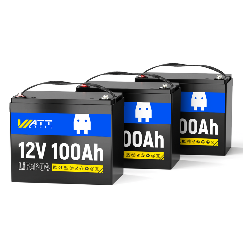 WattCycle 12V 100Ah Group 24 LiFePO4 Battery for RV Solar, Trolling Motor & Off Grid