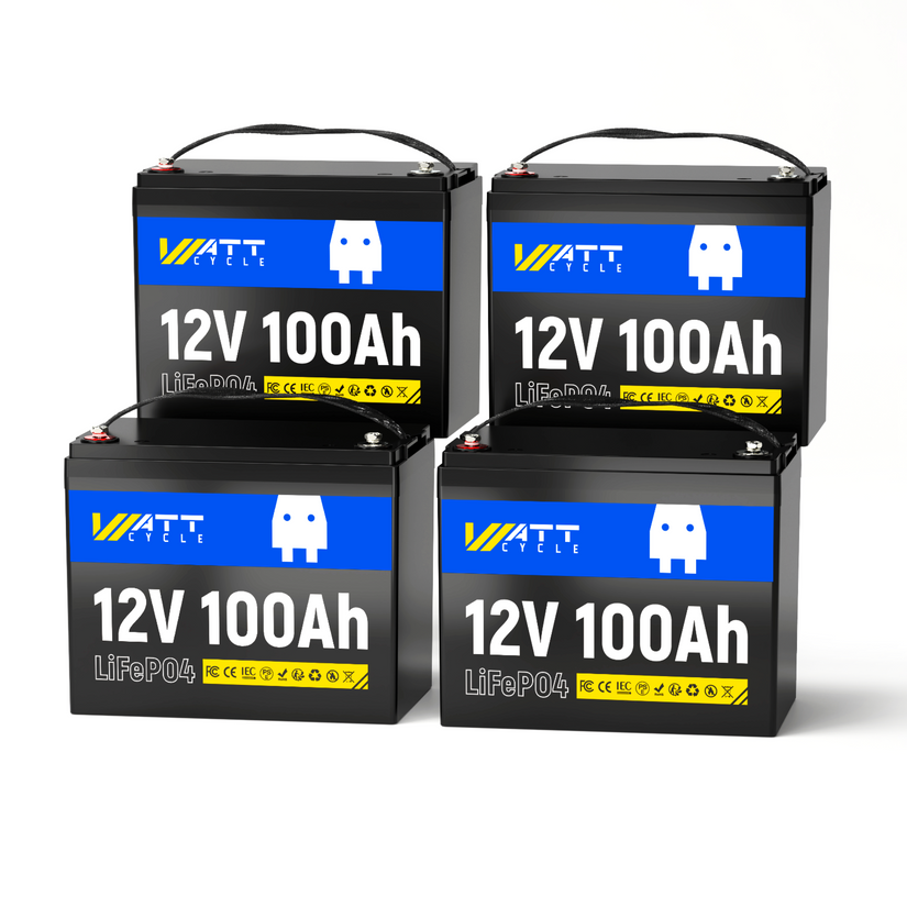 WattCycle 12V 100Ah Group 24 LiFePO4 Battery for RV Solar, Trolling Motor & Off Grid