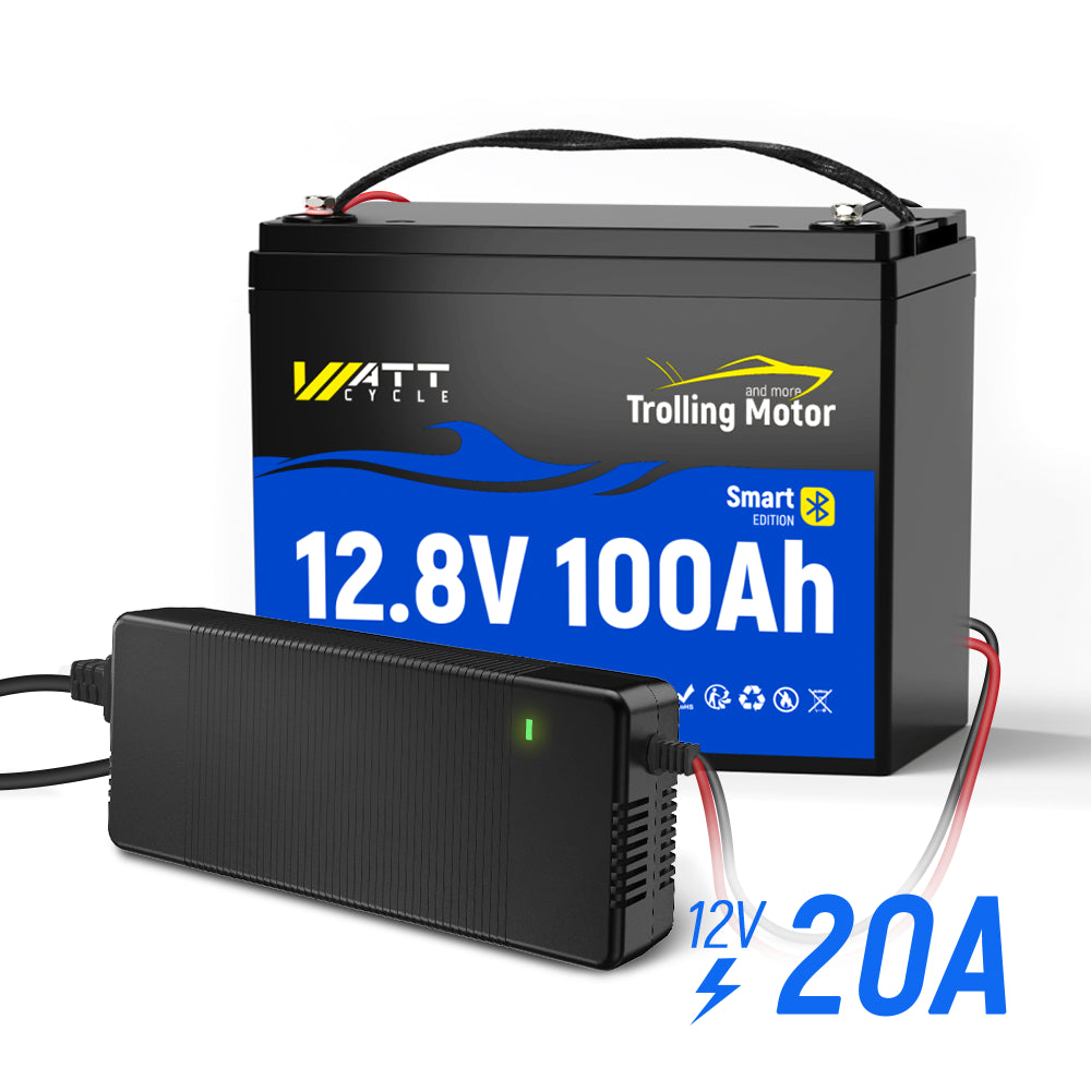 12V 100Ah LiFePO4 Battery for Trolling Motors Kit