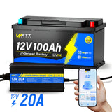 12V 100Ah 1200CCA Marine Cranking Battery with Bluetooth Kit