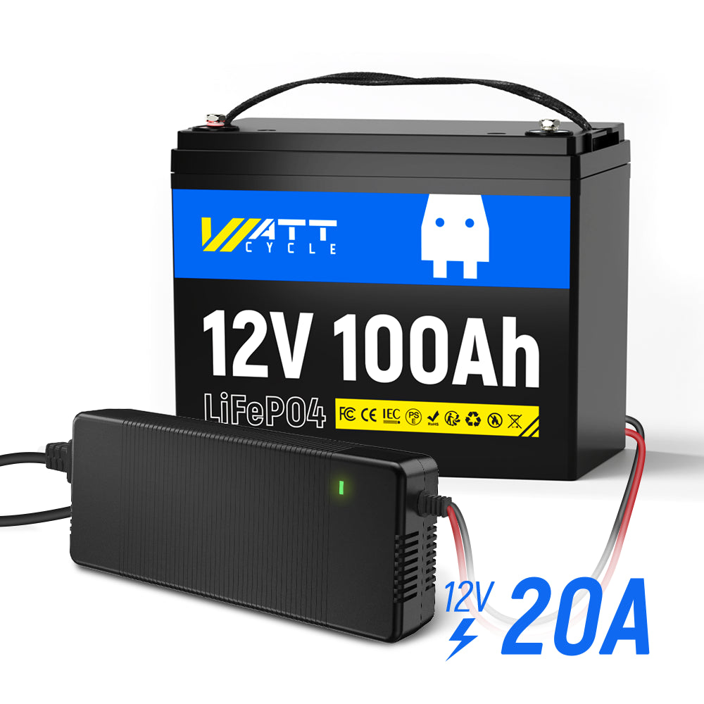 12V 100Ah Group 24 LiFePO4 Battery Kit