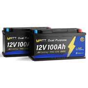 WattCycle 12V 100Ah 1200CCA Dual Purpose Marine Cranking Battery with Bluetooth and Self-heating