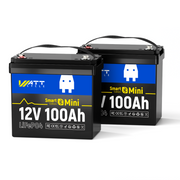 WattCycle 12V 100Ah Mini Bluetooth LiFePO₄ Battery Group 22NF Lightweight Compact Power