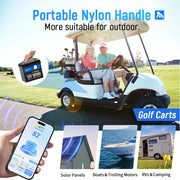 WattCycle 12V 100Ah Mini Bluetooth LiFePO₄ Battery Group 22NF Lightweight Compact Power