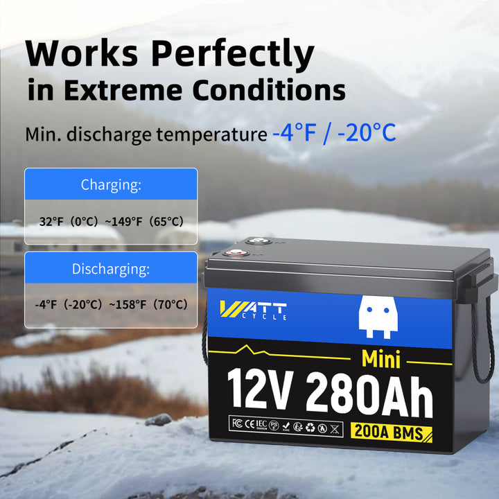 【🔥7 Day Flash Sale】12V 280Ah Mini LiFePO4 Battery