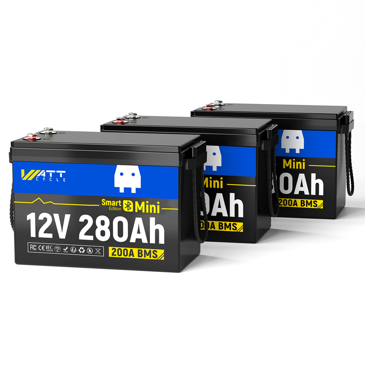 【🔥From $499.99/pack】12V 280Ah MINI LiFePO4 Battery with Bluetooth