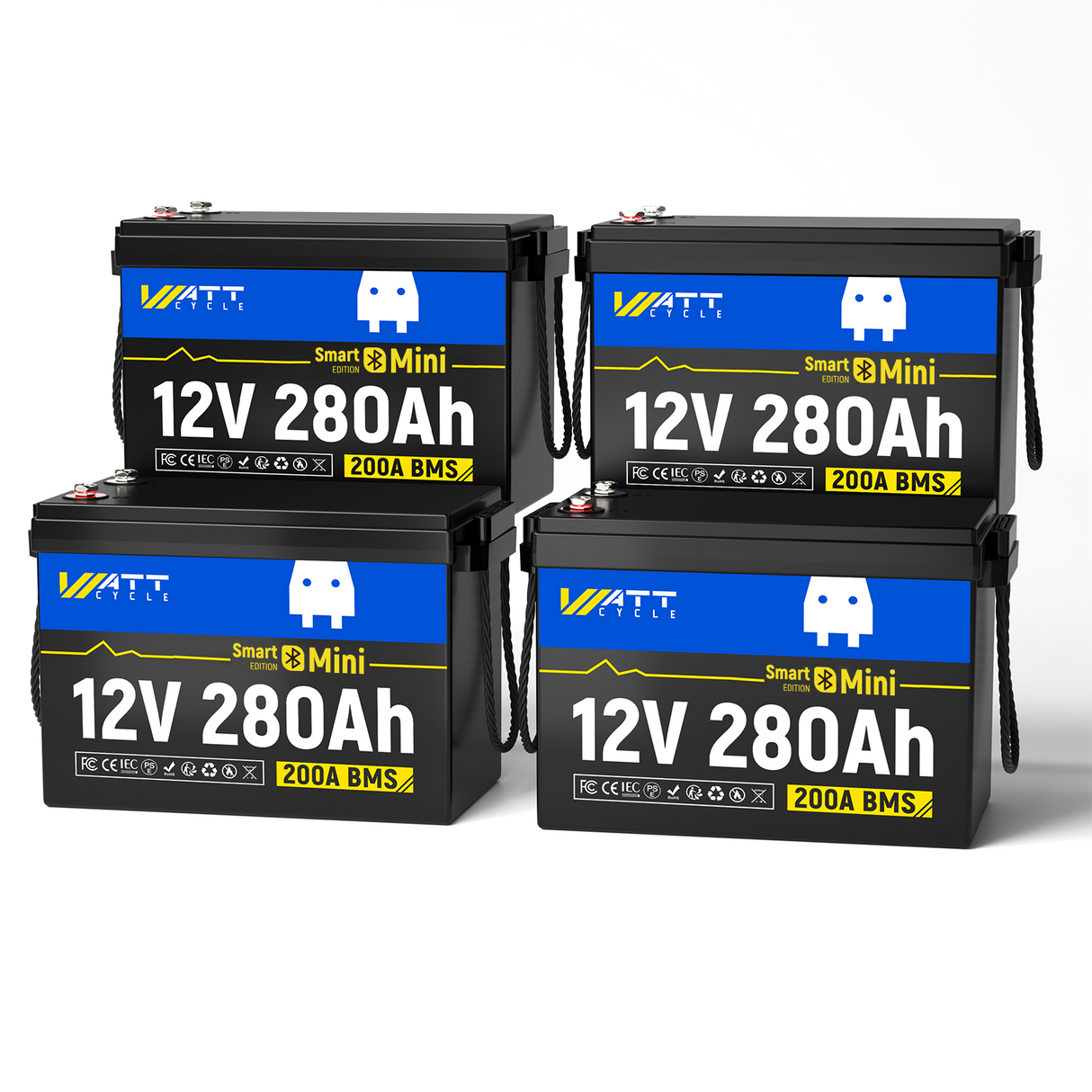 【🔥From $499.99/pack】12V 280Ah MINI LiFePO4 Battery with Bluetooth