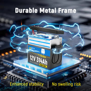 WattCycle 12V 314Ah Mini Bluetooth Lithium Deep Cycle Battery