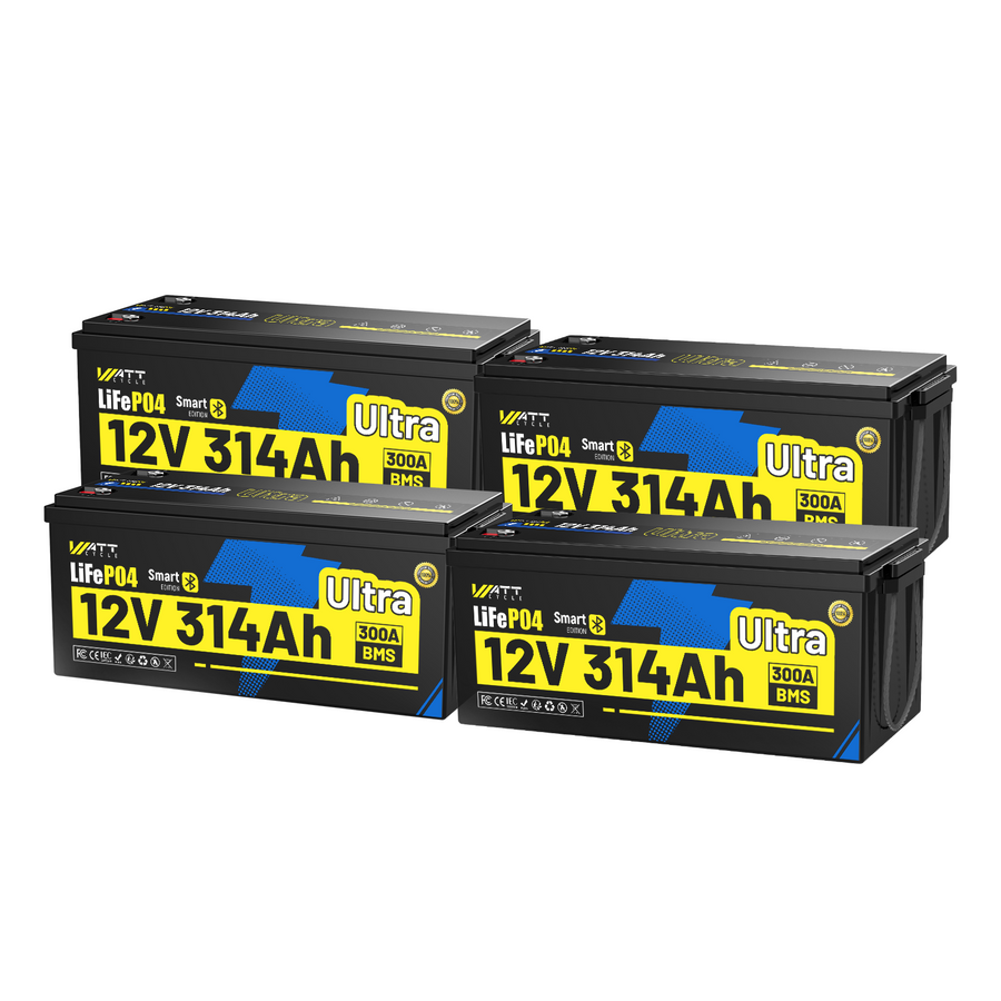 12V 314Ah LiFePO4 Battery with Bluetooth – WattCycle-US