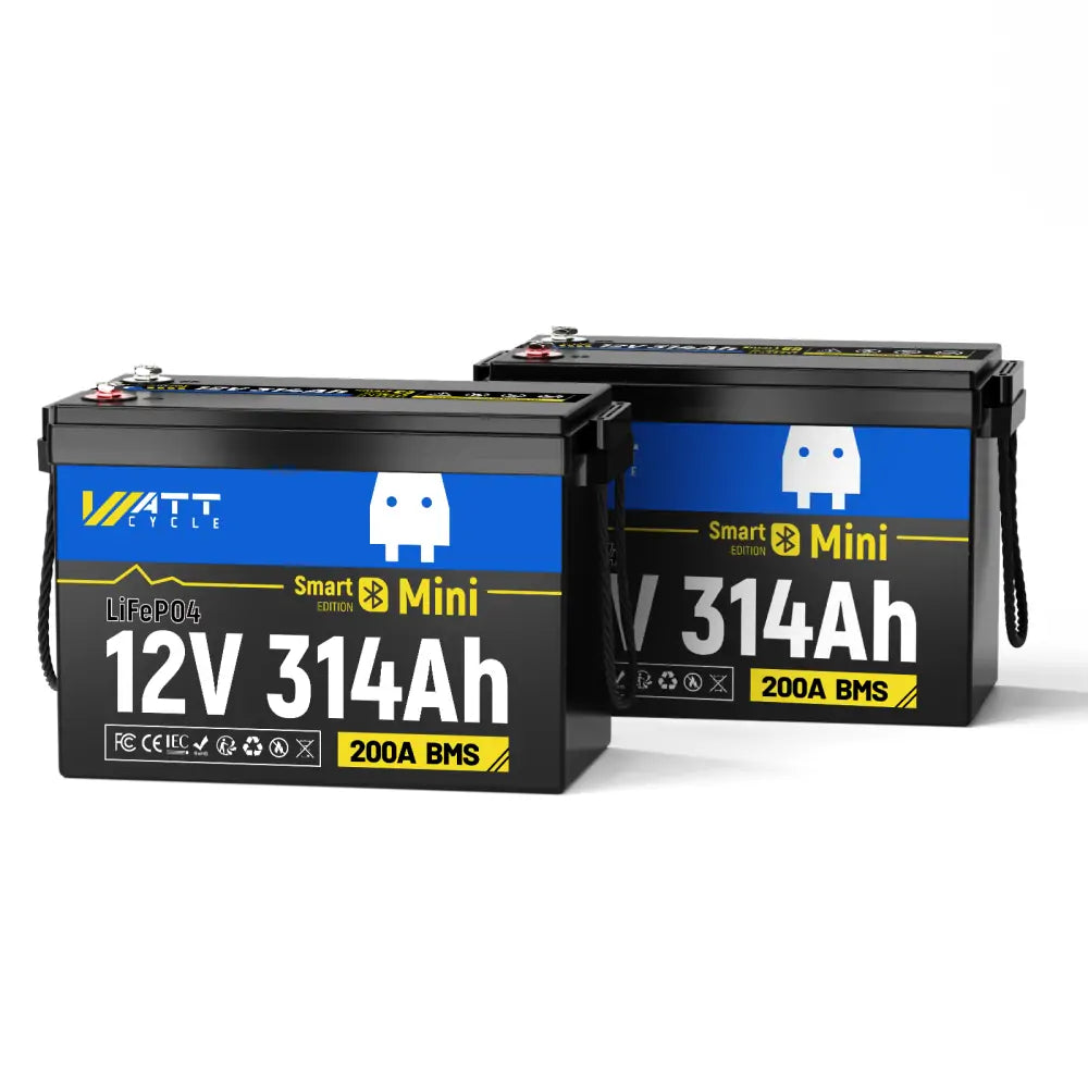 【Automatic $40 OFF/ PACK】WattCycle 12V 314Ah LiFePO4 Battery with Bluetooth