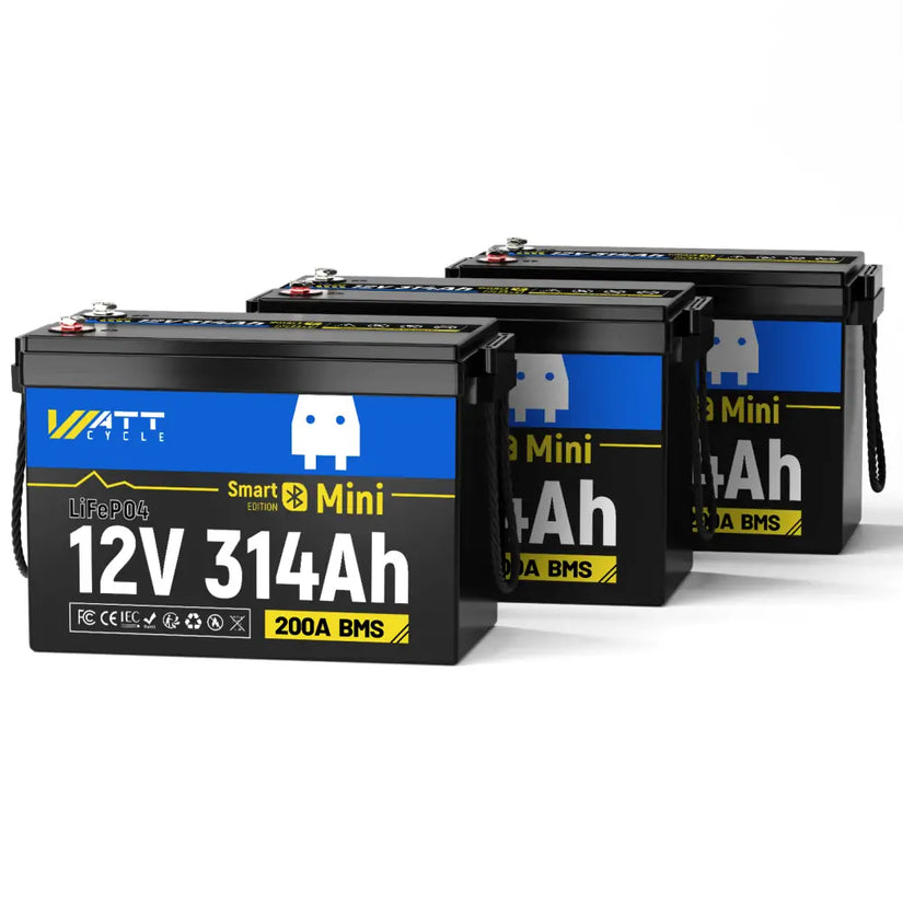 WattCycle 12V 314Ah Mini Bluetooth Lithium Deep Cycle Battery