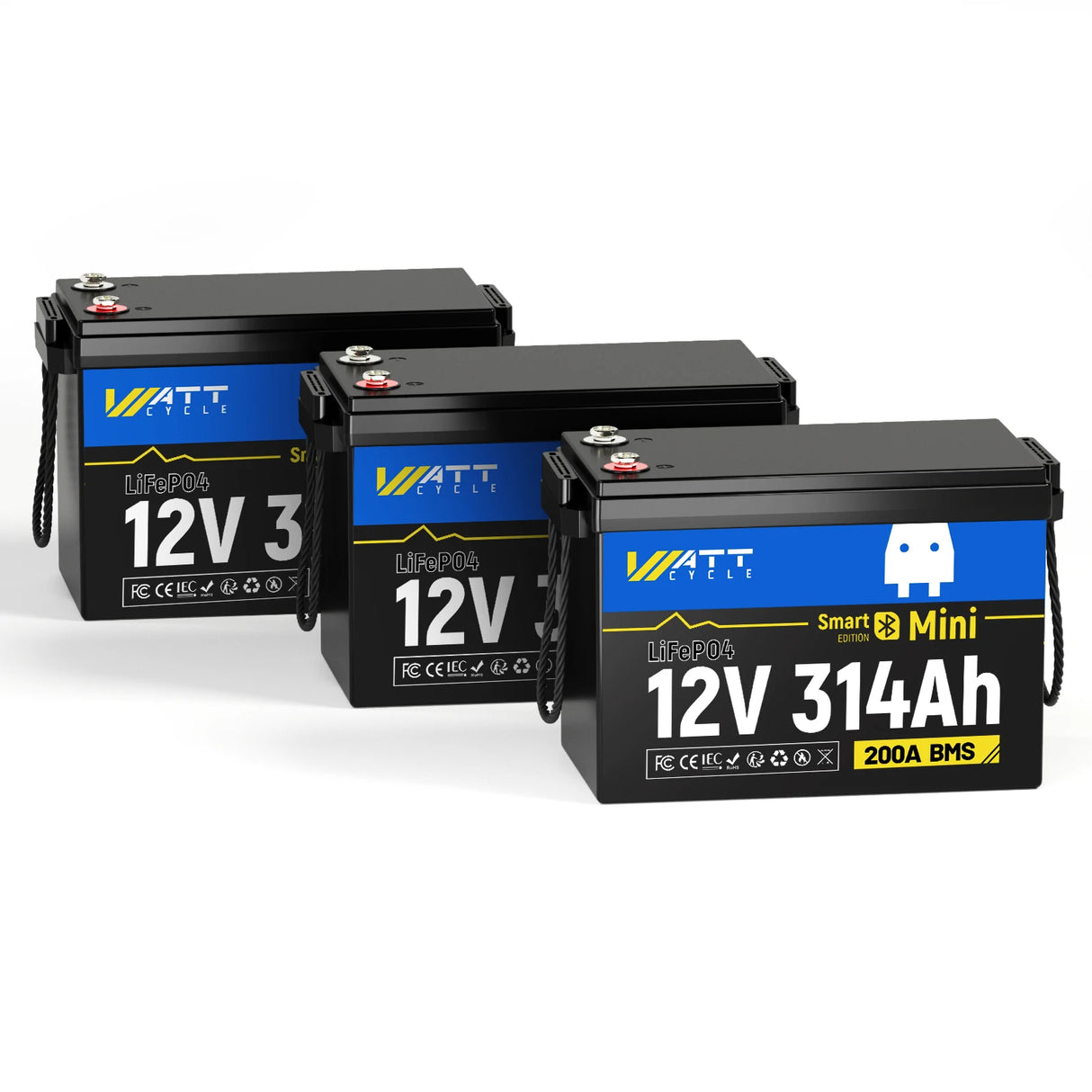 【🔥From $499.99/pack】12V 280Ah MINI LiFePO4 Battery with Bluetooth