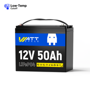 WattCycle 12V 50Ah LiFePO4 Battery for Fish Finder, LiveScope & Kayak Fishing