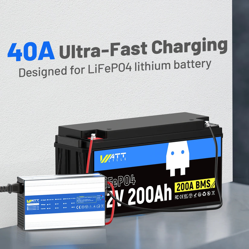 14.6V 40A AC-DC Aluminum Shell LiFePO4 Battery Charger