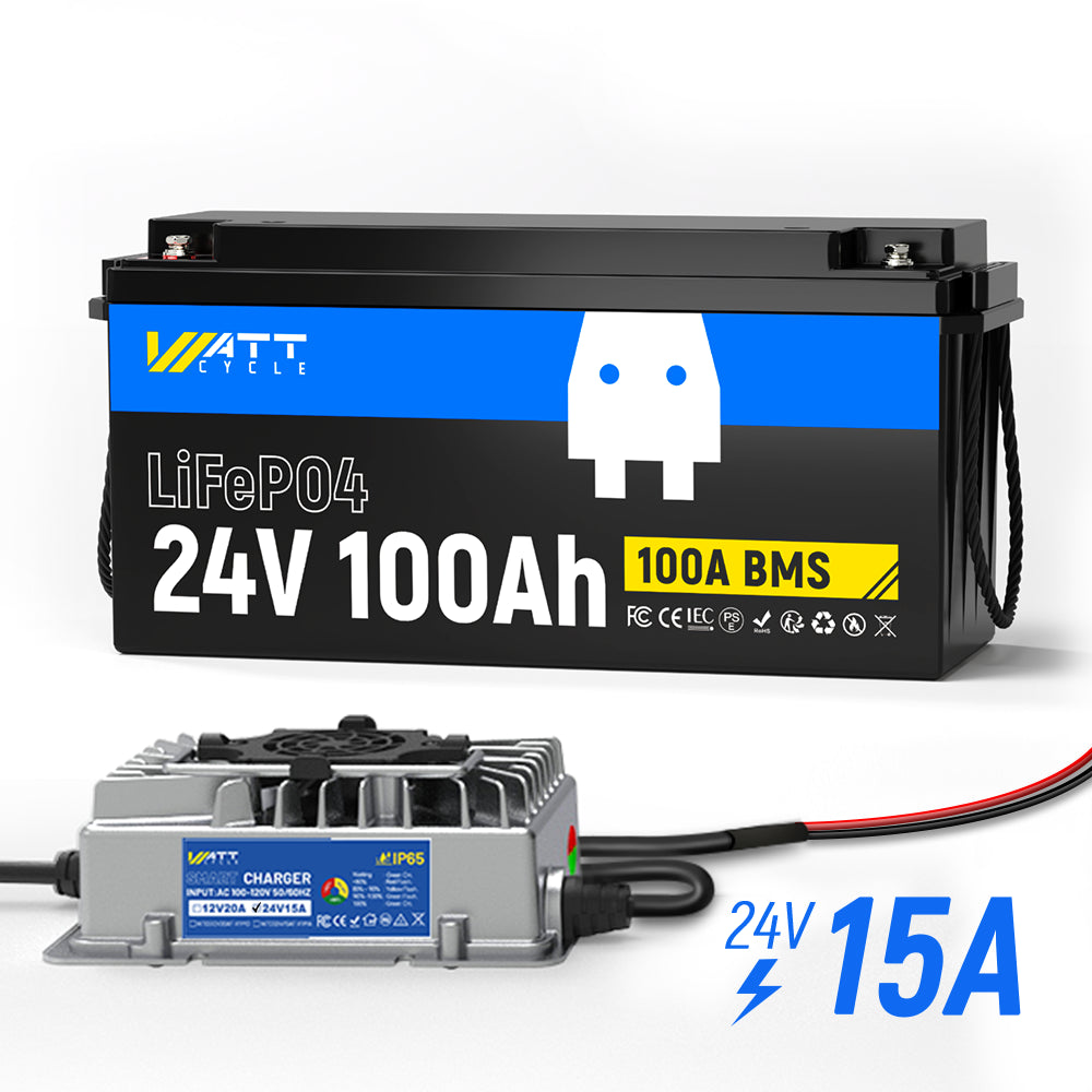 24V 100Ah LiFePO4 Battery Kit