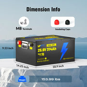 Wattcycle 24V 314Ah Ultra LiFePO₄ Battery with Bluetooth