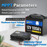 30A MPPT 12V/24V Solar Charge Controller