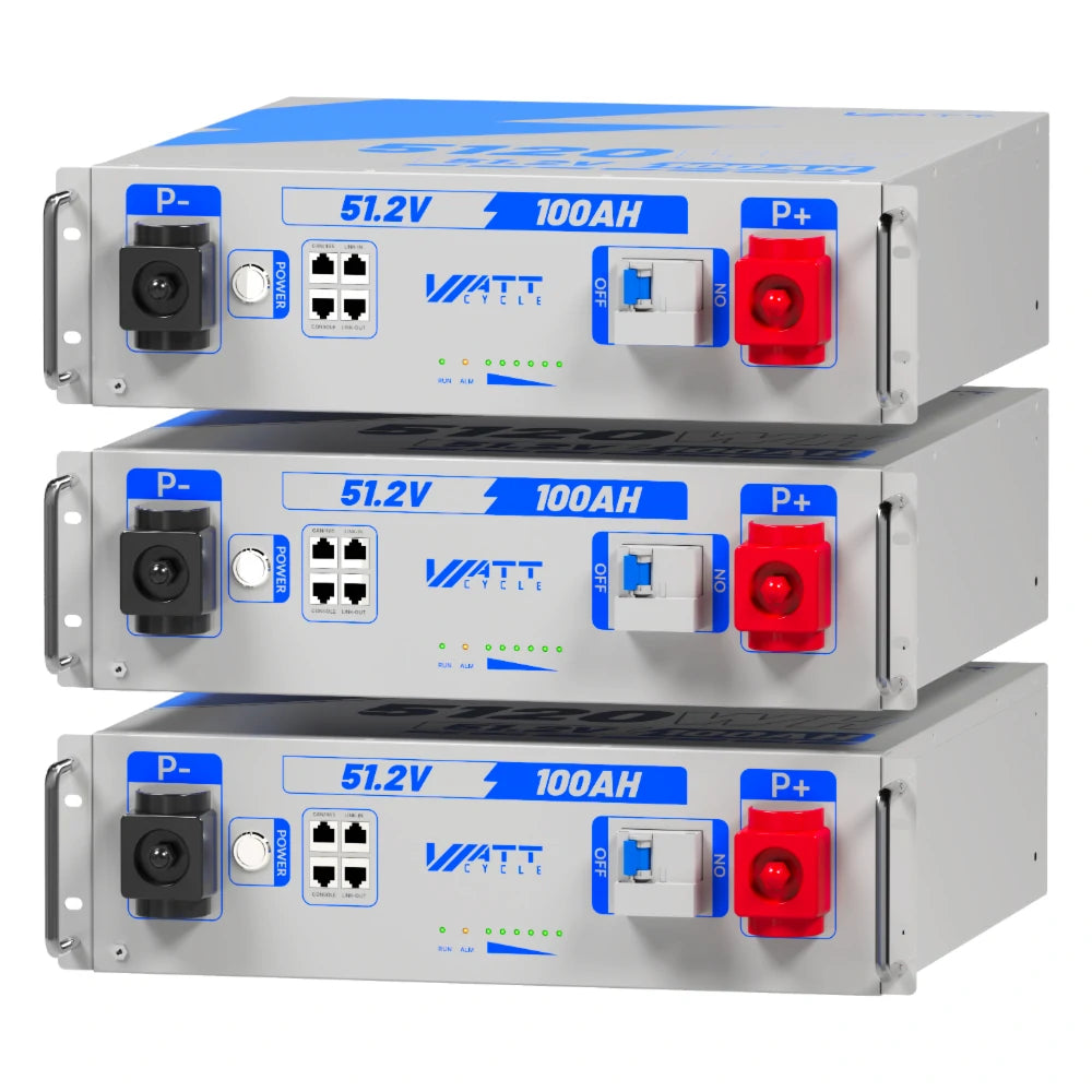 【👔Father Day's Offer】48V (51.2V) 100Ah 3U Server Rack LiFePO4 Battery with Bluetooth KIt