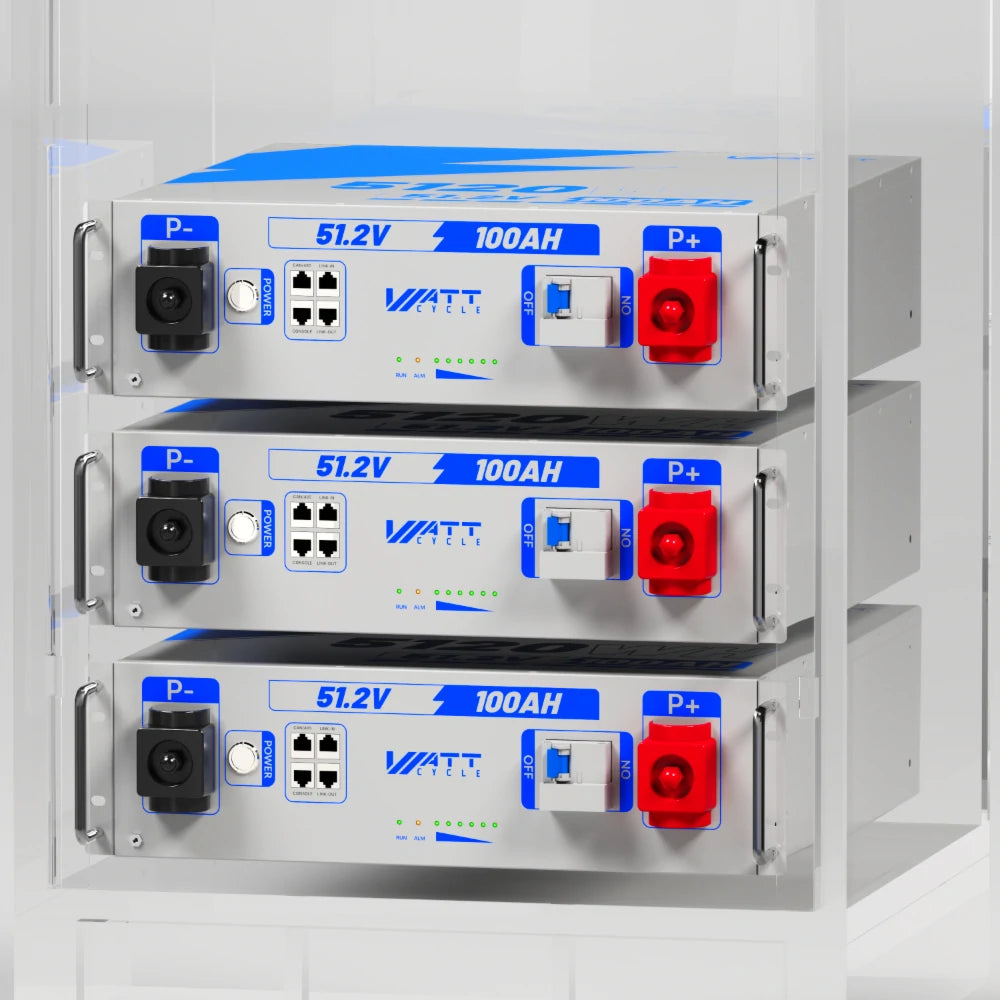 【👔Father Day's Offer】48V (51.2V) 100Ah 3U Server Rack LiFePO4 Battery with Bluetooth KIt
