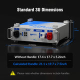 【👔Father Day's Offer】48V (51.2V) 100Ah 3U Server Rack LiFePO4 Battery with Bluetooth KIt