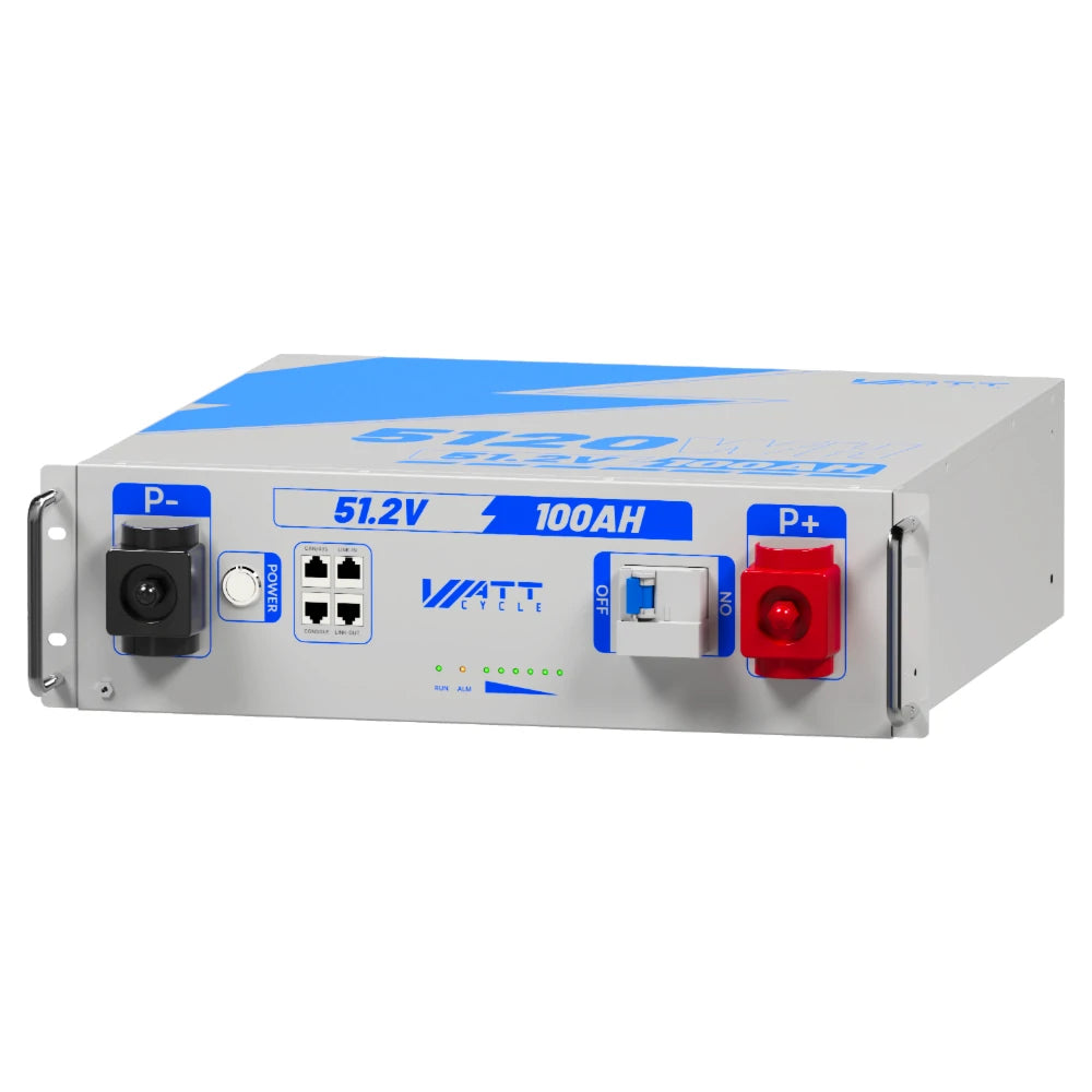 【👔Father Day's Offer】48V (51.2V) 100Ah 3U Server Rack LiFePO4 Battery with Bluetooth KIt
