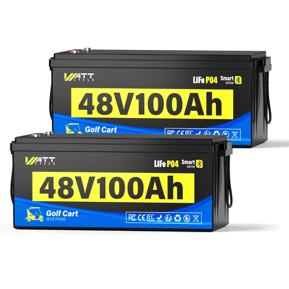 【⏰Prime Day】48V 100Ah Golf Cart Battery with Bluetooth