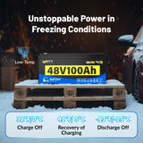 【⏰Prime Day】48V 100Ah Golf Cart Battery with Bluetooth