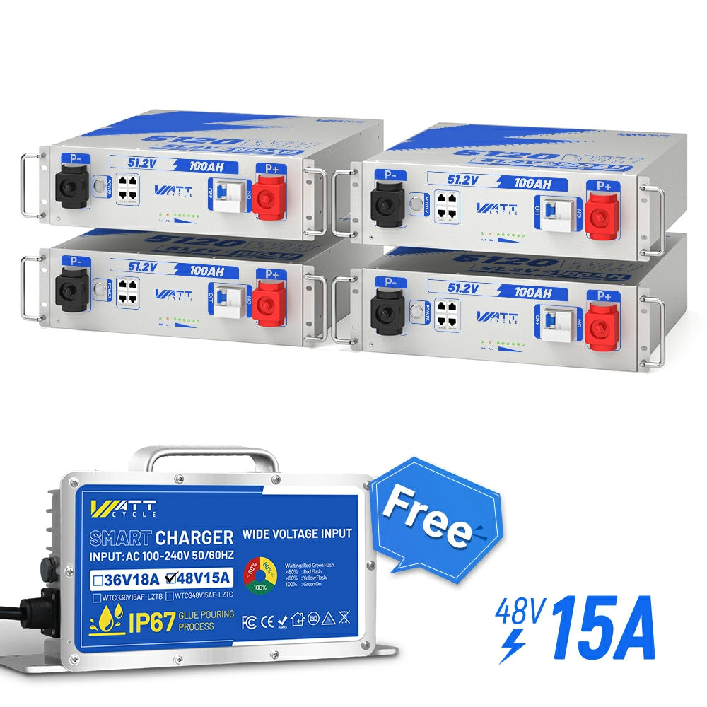 【🏖️Summer Day Offer】48V (51.2V) 100Ah 3U Server Rack LiFePO4 Battery with Bluetooth