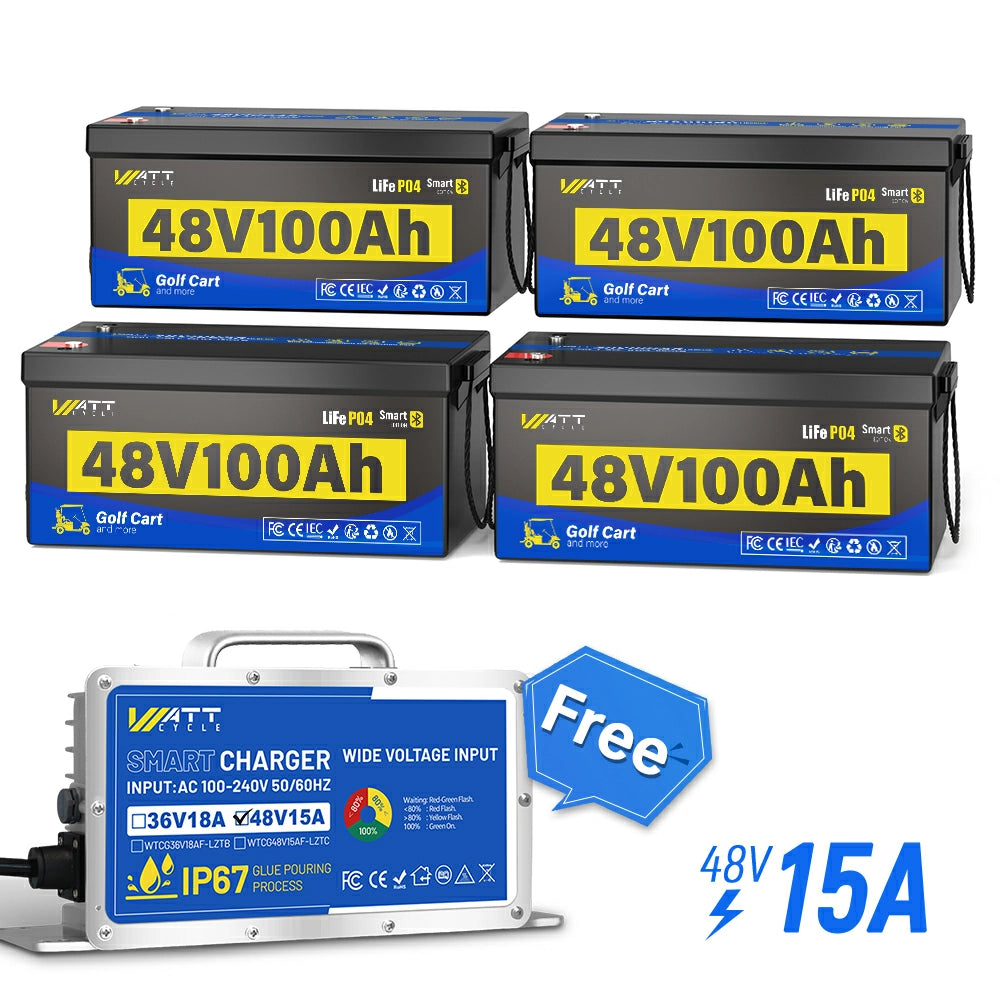 【⛳New Launch】48V 100Ah Golf Cart Battery with Bluetooth