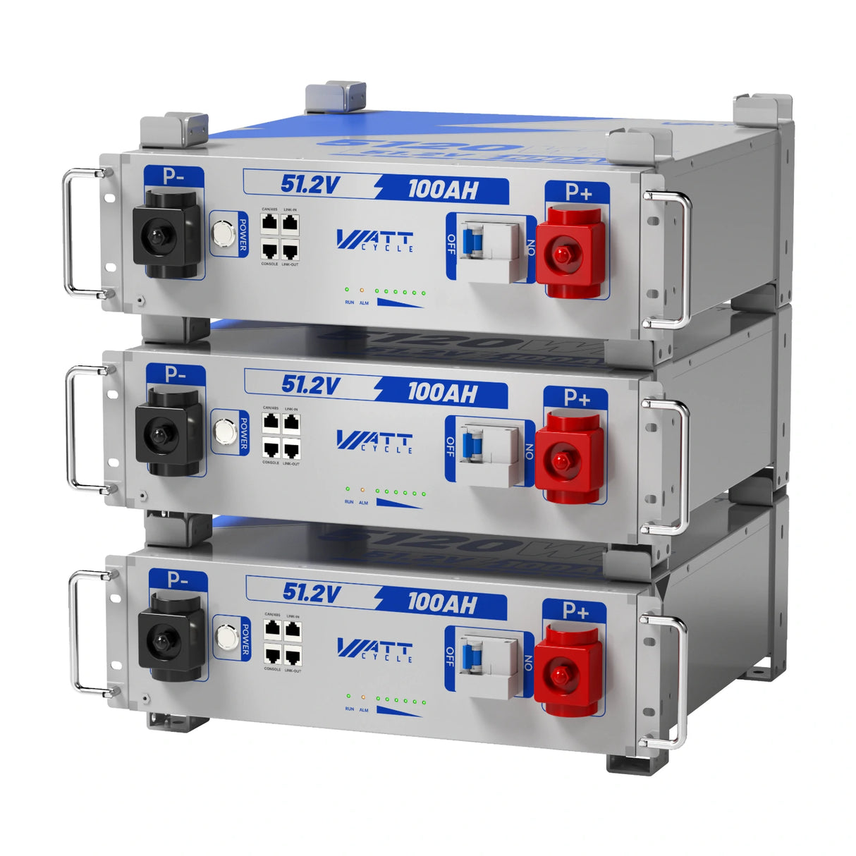 48V (51.2V) 100Ah 3U Server Rack LiFePO4 Battery