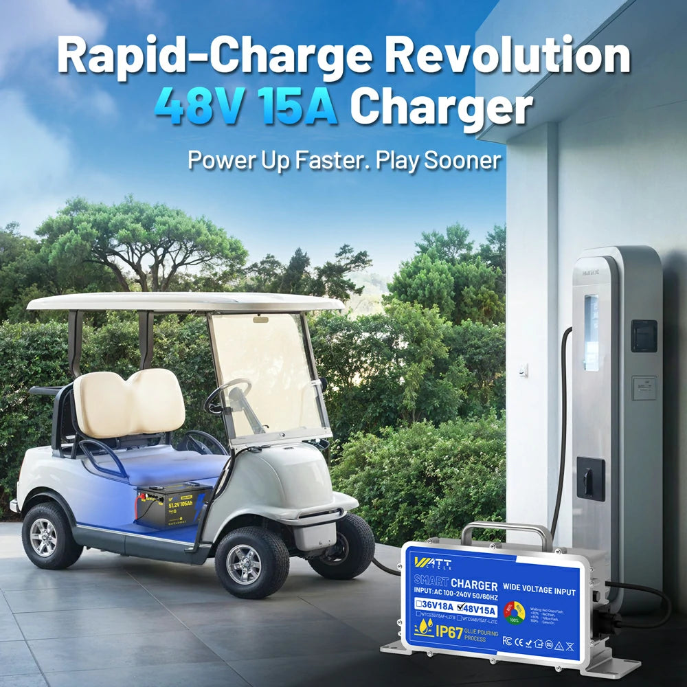 【⛳New Upgraded】48V 105Ah Golf Cart Battery