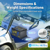 【⛳New Upgraded】48V 105Ah Golf Cart Battery