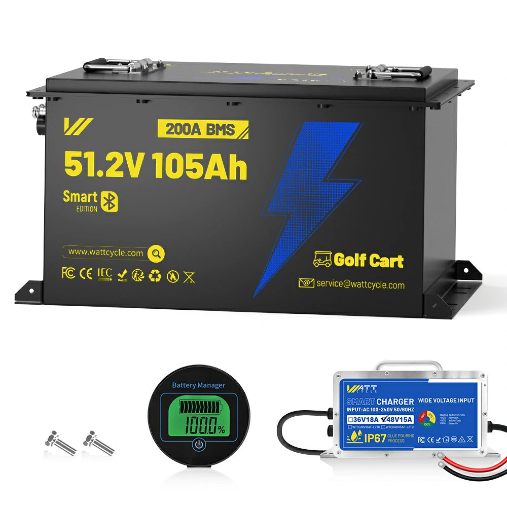 【⛳New Launch】48V 100Ah Golf Cart Battery with Bluetooth