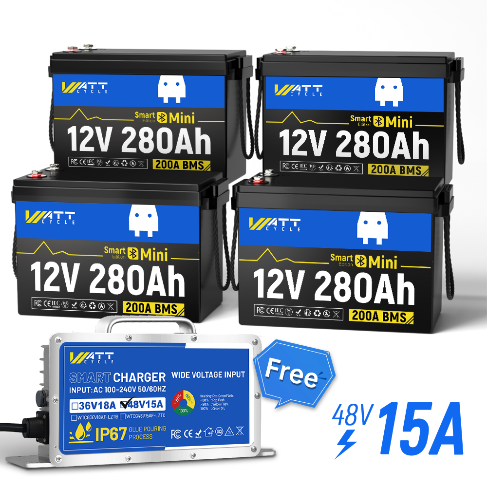 【🔥From $499.99/pack】12V 280Ah MINI LiFePO4 Battery with Bluetooth
