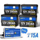 【🔥From $499.99/pack】12V 280Ah MINI LiFePO4 Battery with Bluetooth