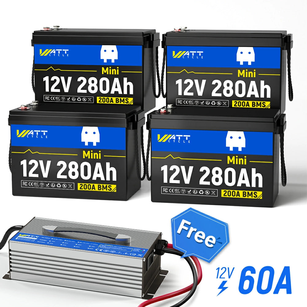 【🏖️Summer Day Offer】12V 280Ah MINI LiFePO4 Battery with Bluetooth