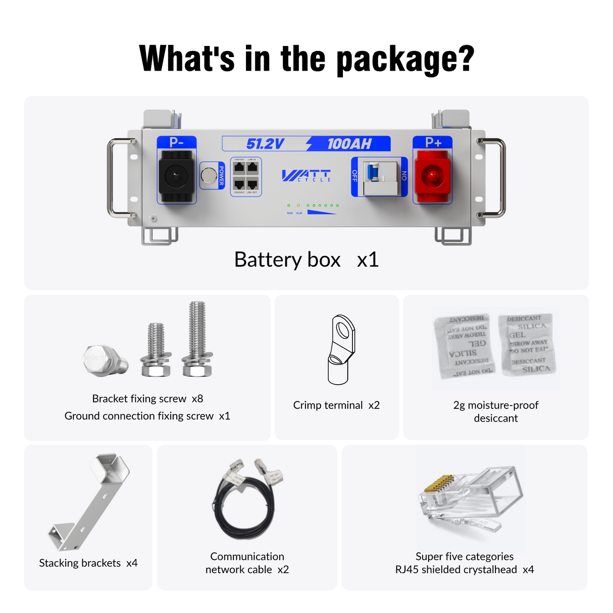 【Automatic $50 OFF/PACK】48V (51.2V) 100Ah 3U Server Rack LiFePO4 Battery